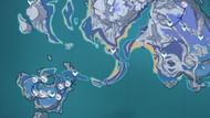 Farming route 1 for the Rainbowdrop Crystal ores on Hiisi Island (Image via Sportskeeda Gaming || HoYoverse)